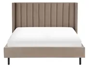 Bed Velvet VILLETTE 160 x 200 cm (EU King Size) Taupe_885599