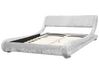 Bed fluweel zilver 180 x 200 cm AVIGNON_735488