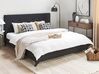 Łóżko tapicerowane 180 x 200 cm czarne AMBASSADOR_871118