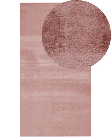 Rózsaszín műnyúlszőrme szőnyeg 80 x 150 cm MIRPUR