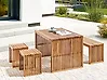 Garden Dining Table BELLANO 70 cm 120 cm Acacia Wood Brown
