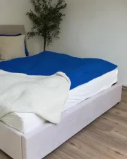 Bett mit Stauraum LAVAUR Samtstoff Cremeweiß 160 x 200 cm_950945