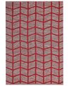 Teppich Baumwolle rot 160 x 230 cm geometrisches Muster SIVAS_848795