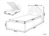 Bézs bársony ágyneműtartós ágy 90 x 200 cm ANET_876957