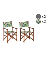 Set of 2 Garden Chairs CINE Acacia Wood Green_860395
