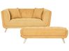 Sofa dla 2 osób HABO z otomaną Musztardowy