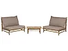 Garden Lounge Set with Table 2 Seater TODI Bamboo Taupe
