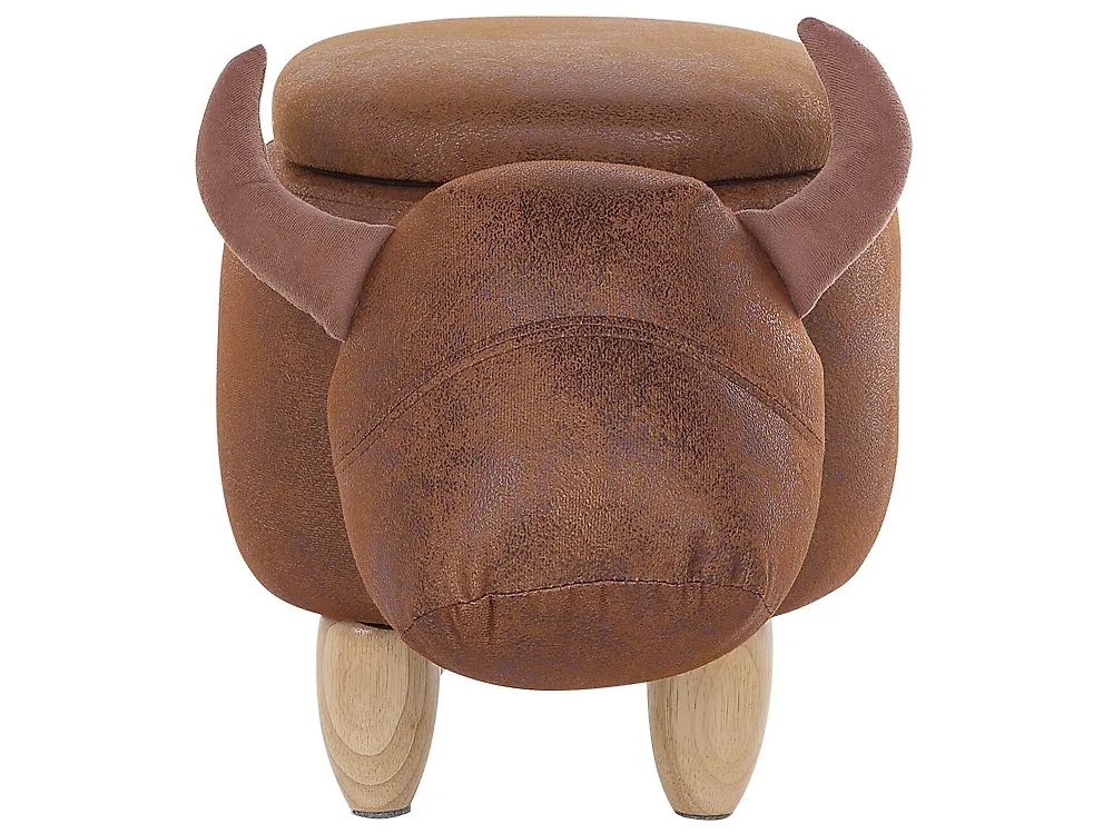 Tabouret Enfant En Forme De Vache Highland - Rembourré, Doux - Dimensions 28x27x40 Cm - Neuf