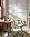 Office Chair BENDRA Faux Leather Taupe