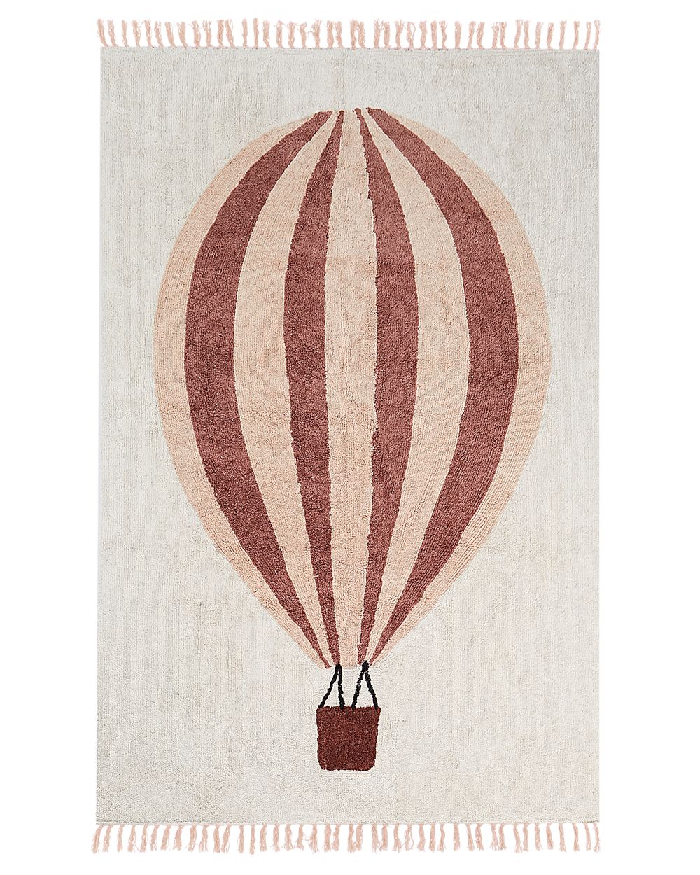 Kinderteppich BAZALETI Hellbeige 140 x 200 cm Baumwolle