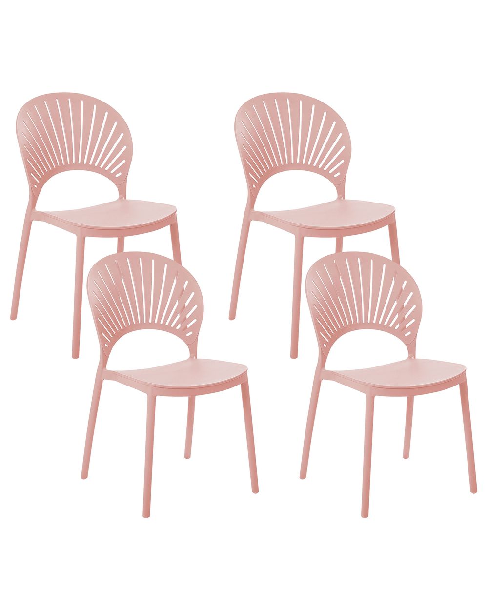 pink plastic garden chairs