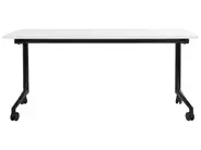 Foldable Office Desk CAVI 160 cm 60 cm with Wheels White_922275