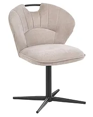 Set of 2 Chairs Swivel WORCESTER Chenille Beige_1161981