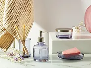 Conjunto de 4 accesorios de baño TELMA Vidrio Violeta_1182423
