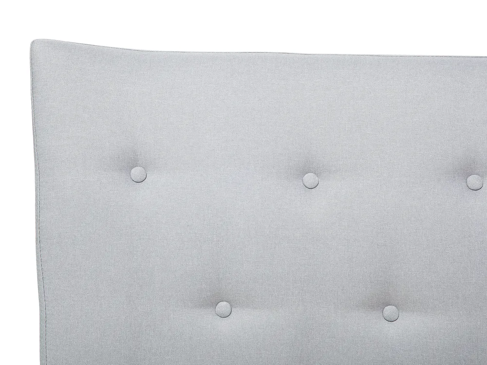 Bett mit Lattenrost Stoff SAVERNE 140 x 200 cm Hellgrau_692746