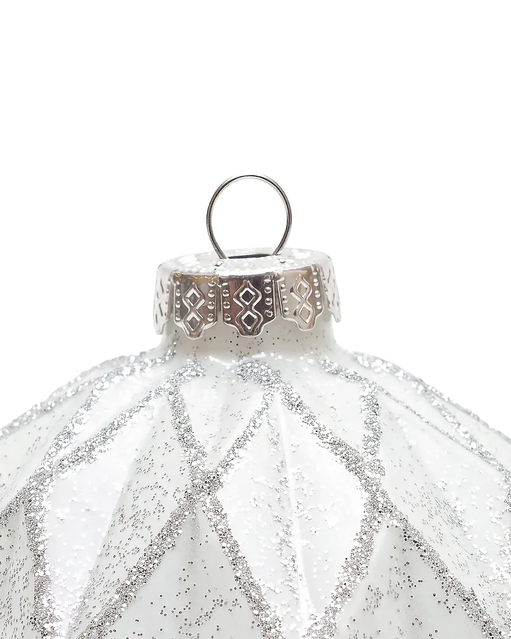 Conjunto de 42 bolas de Navidad ICELIGHT Vidrio Transparente/Blanco_1191840