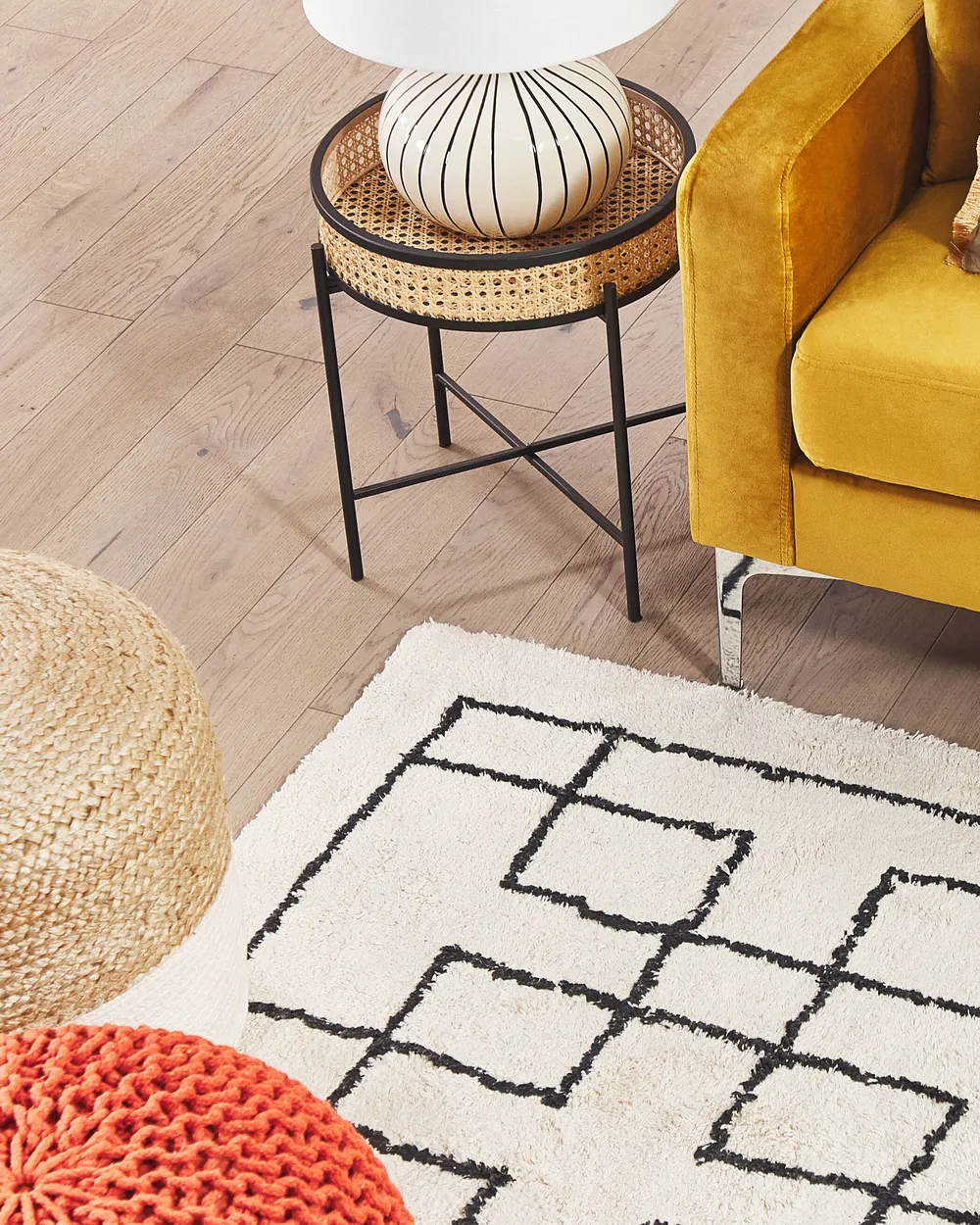 Rug TURHAL Beige 160 x 230 cm Cotton_822624