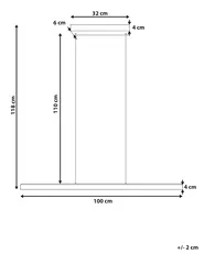 LED Pendant Lamp ARENAS with Remote Black_965227