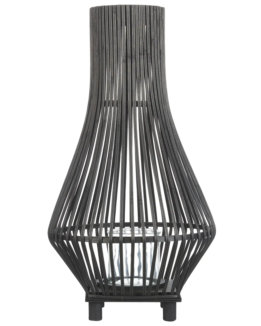 Lampion LEYTE 58 cm Bambus Czarny