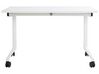 Schreibtisch weiß 120 x 60 cm klappbar mit Rollen CAVI_922096
