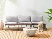 Set di divani da giardino 3 posti PICO Metallo Grigio_1012764