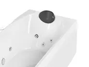 Wanna narożna z hydromasażem LED CAURA 175 x 80 cm Biały Prawostronny_1017108