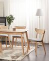Sada 2 dřevěných jídelních židlí světlé dřevo/šedá ERIE_869137