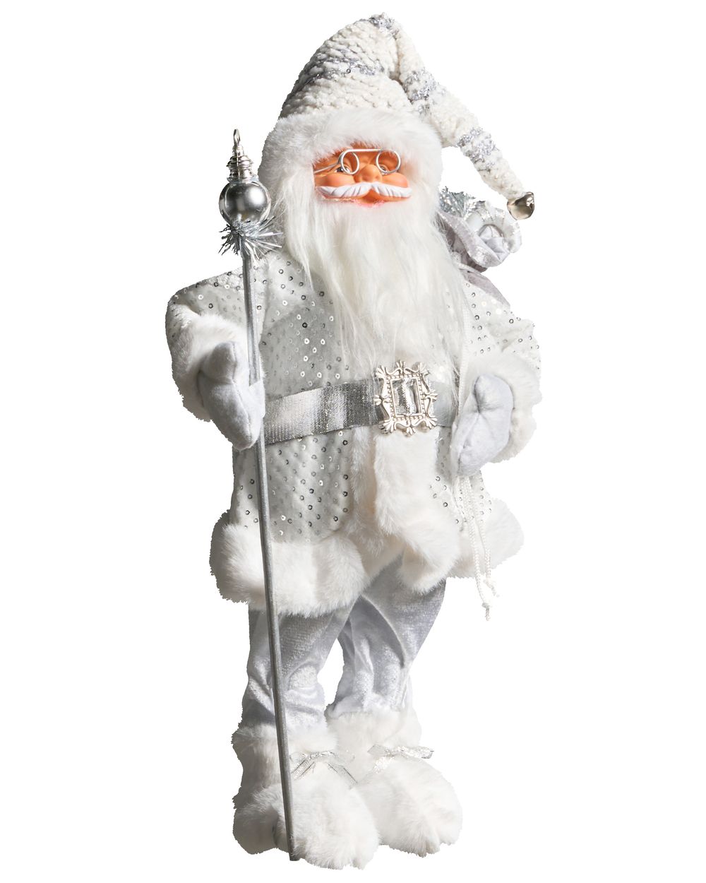 Weihnachtsdekoration NELAUG 48 cm Weihnachtsmann Silber