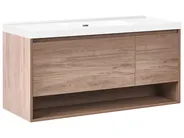 Wall Mounted Vanity Unit with Basin UMAYO Light Brown_1019841