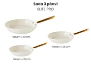 Sada 3 pánví ELITE PRO Krémově bílá_992767