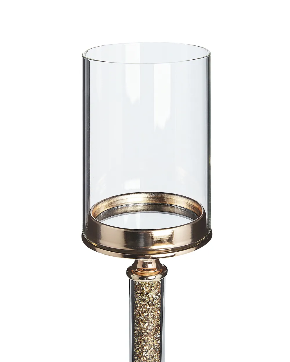 Świecznik ABBEVILLE 48 cm Szkło Złoty_788813