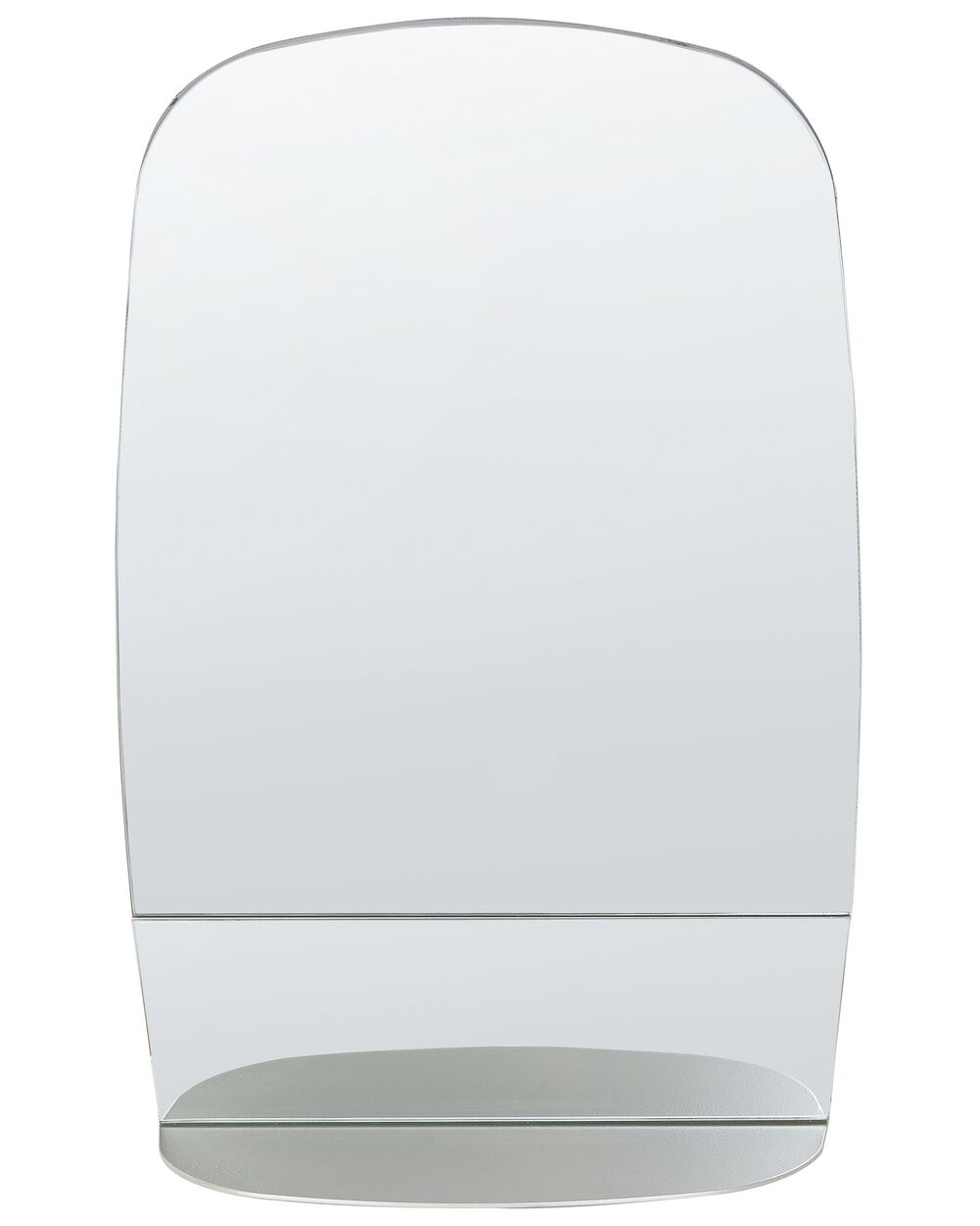 Lustro ścienne z półką BRANNAY 40 cm 60 cm Srebrny