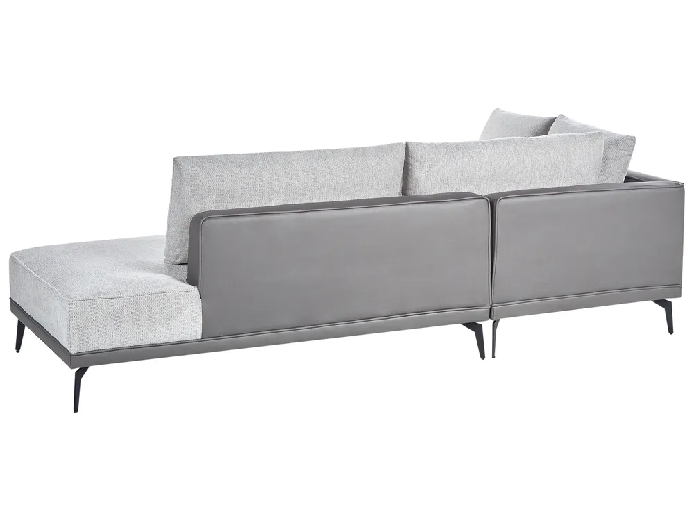 Corner Sofa 3 Seater MYKEN Fabric Light Grey Right Hand_952080