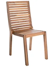 Set of 4 Garden Chairs OMBRIANO Certified Acacia Wood Light Brown_958729