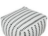 Pouf d'extérieur blanc et noir 50 x 50 x 30 cm GAJAN_931684