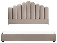 Lit à eau Velours VINCENNES 160 x 200 cm Taupe_974800