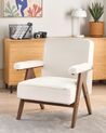 Fauteuil en bouclé blanc EVJE_927192