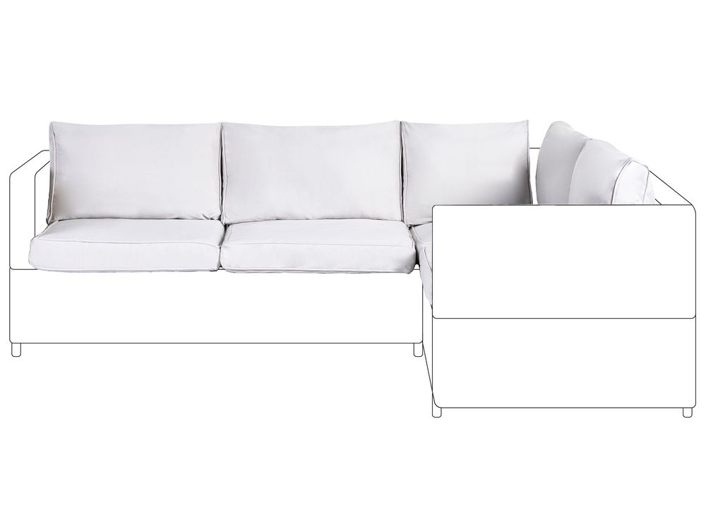 Set di copricuscini per esterni AVOLA Grigio chiaro