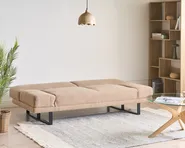 Sofa Bed 2 Seater YORK Boucle Beige_1009231