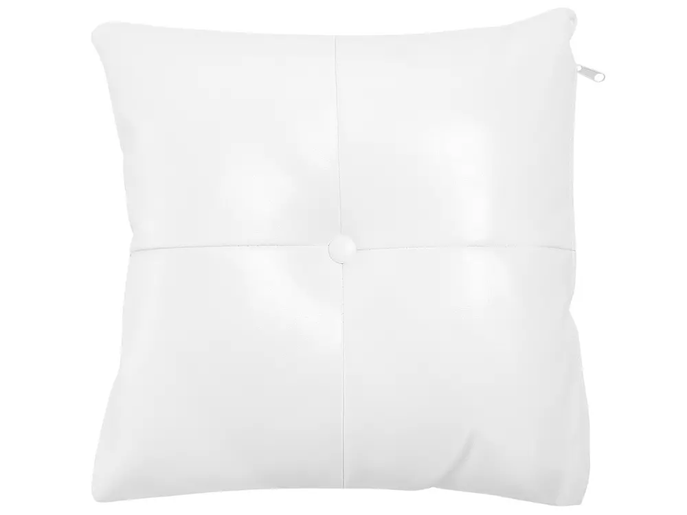 Left-Hand Chaise Longue LATTES Faux Leather White_681436