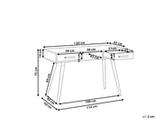 Home Office Desk FRISCO 120 cm 50 cm with Storage White_810355