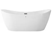 Vasca idromassaggio freestanding con LED ANTIGUA 168 x 80 cm Bianco_808166
