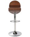 Set of 2 Swivel Bar Stools Dark Brown LIVERPOOL _694106