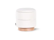 Pouf contenitore OGDEN Velluto Bianco sporco_1200821