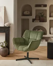 Swivel Armchair AUMA Fabric Green_1001195