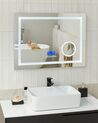 LED Wall Mirror with Bluetooth Speaker 60 x 80 cm Silver THAIX_932205