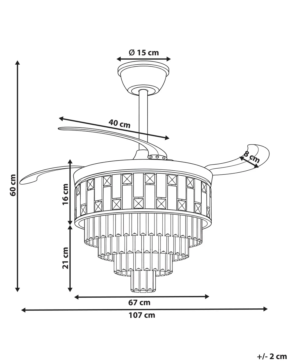 Ceiling Fan with Light ALAPAHA with Remote LED Gold_1125780