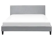 Lit avec sommier Tissu FITOU 160 x 200 cm Gris clair_709618