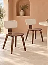 Conjunto de 2 sillas de comedor LUCINDA Madera Marrón oscuro