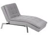 Chaise longue réglable gris clair LOIRET_776213